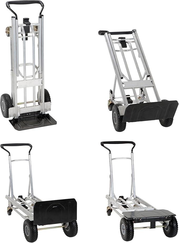 COSCO 4-in-1 Folding Series Hand Truck with Flat-Free Wheels